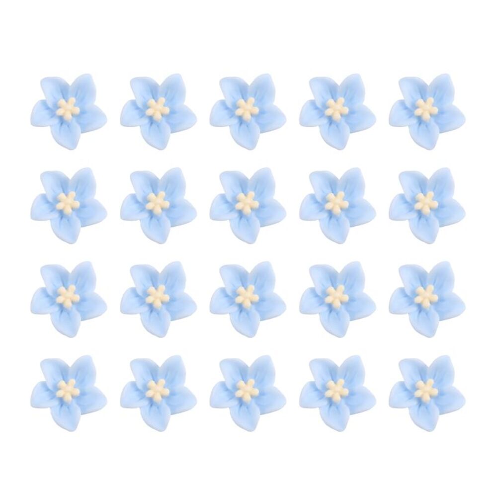20 Pcs Mini Flower Cute Hair Clips Hair Accessories for Birthday Party Blue